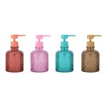 Chili Glass Bathroom Accessories Set Round Shape With Mini Dots Hand Soap