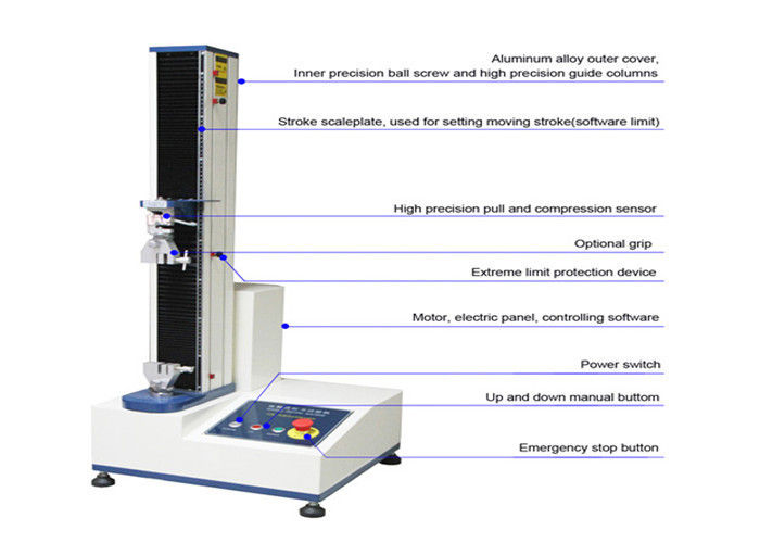 Electronic Rubber Glove Tension Tensile Testing Machine With Force And Elongation Display