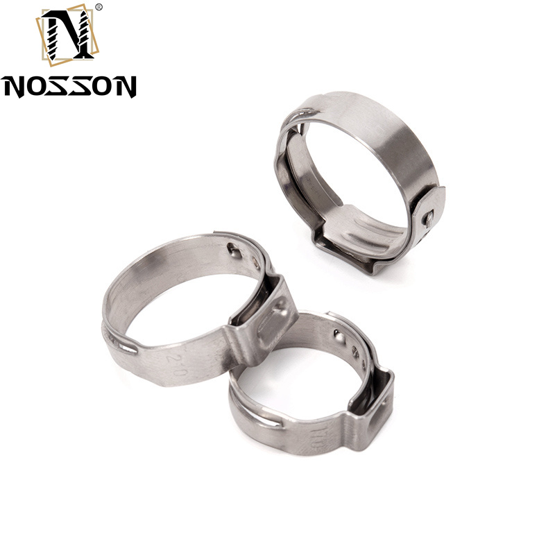 Heavy Duty Clamp Metric Measurement System Customized Support Thin Thickness Single Ear Hose Clamp for Pex Pipe