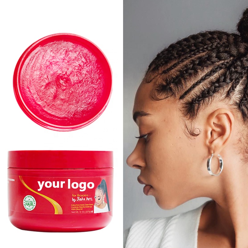 Unisex 48 Hours Strong Hold Hair Styling Gel Red Shine Jam 16 oz Custom Braiding Gel And Edge Control