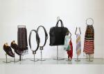 Stainless Steel Store Display Props For Bags / Tie / Shoes / Belt Customized