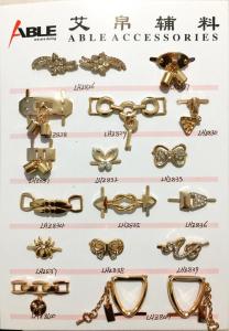 Quality Gold Ladies Metal Shoe Buckles Rhinestones Accessories Elaborated Design wholesale