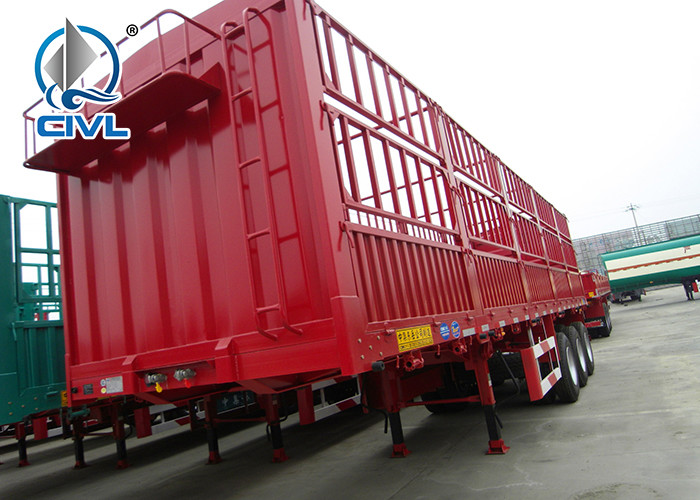 new Fence Cargo Semi Trailer 3 Axles Semi Trailer Trucks High Coloumn Cargo Trailer
