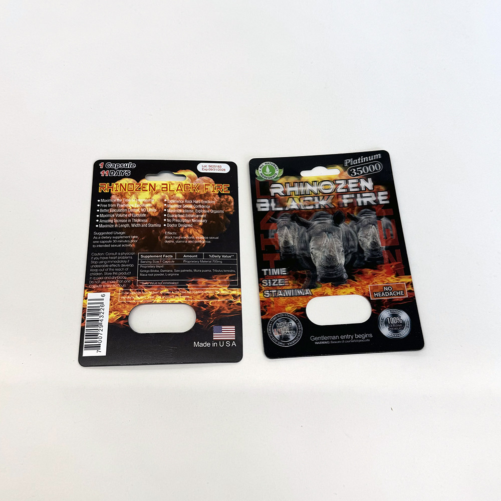 Rhino 69 Male Enhancement Pills Plastic Packing Box Custom Packing Box