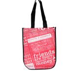 Red Laminated PP Handle Promotional Non Woven Packaging Bags