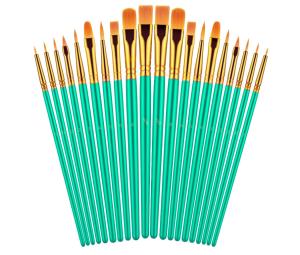 Quality Customized Logo Green Art Brushes Set For Acrylic Oil Watercolor Painting wholesale