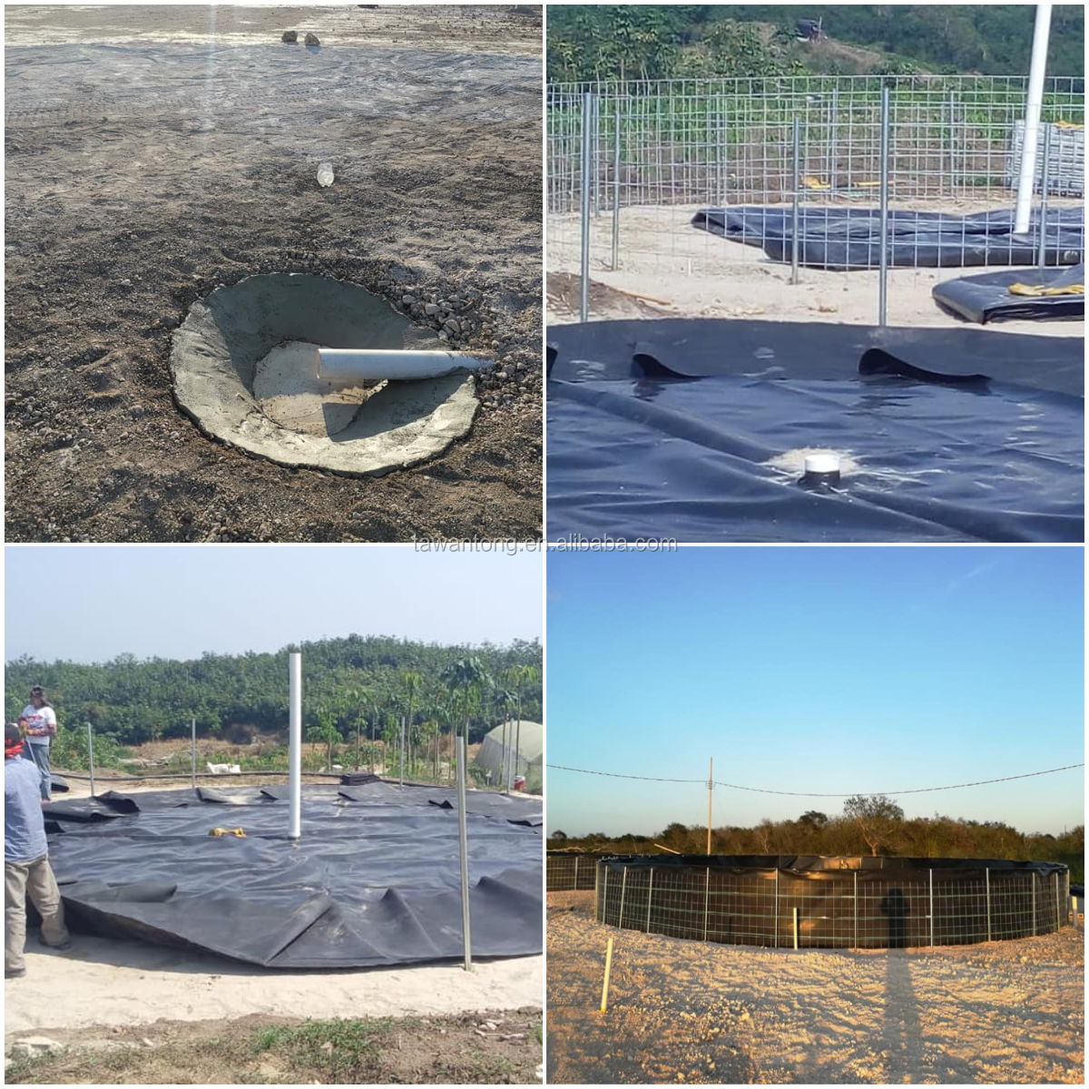 1mm Plastic HDPE Geomembrane for Traditional Design in Circular Tank Fish Pond Liner