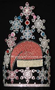 Quality Custom snowman rhinestone crowns custom christmas pageant crowns pageant crowns wholesale crysrtal tiaras crowns wholesale