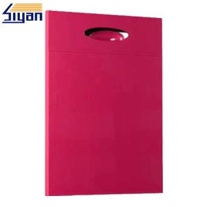 Quality Rose Red MDF Modern Kitchen Cabinet Doors Flat Panel Sizes Customized wholesale