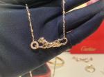 Car Tie 18k Gold PanthèRe De Car Tier Necklace Rose Gold Tsavorite Garnets VVS