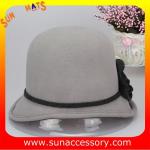 T2961232 Sun Accessory customized winner fashion 100% wool felt cloche hats,