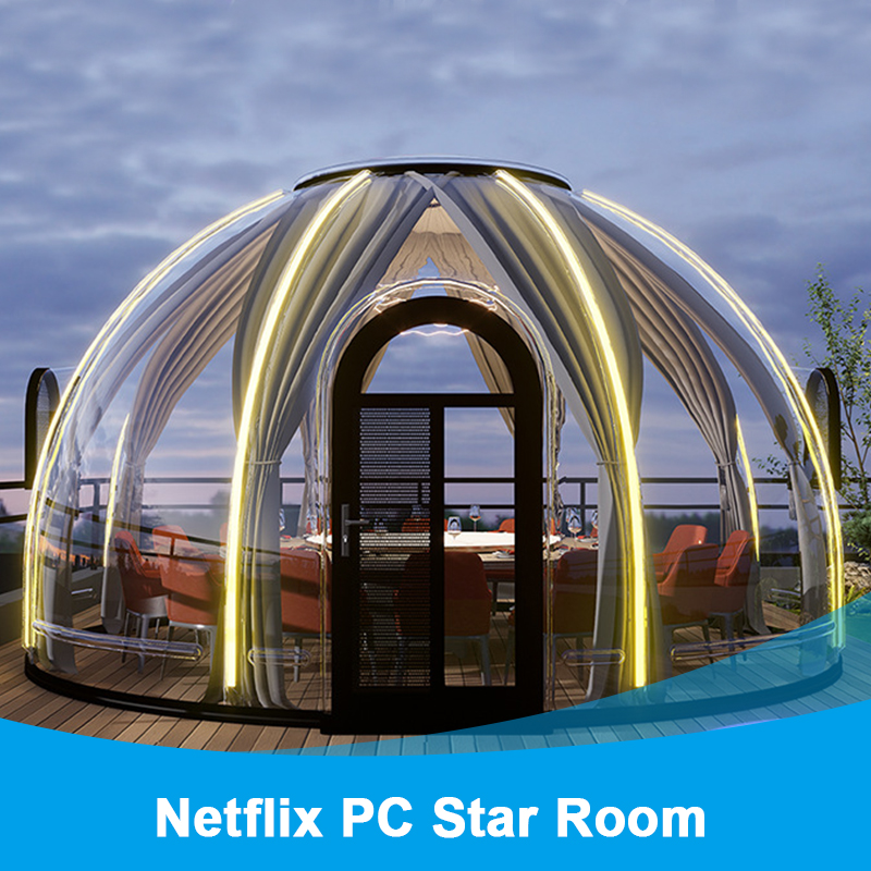 Outdoor Camping Homestay Windproof insulation PC Room Hotel Catering Bubble Room Transparent tent