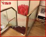 Double Steel Plate Staircase VK23S Railing tempered glass, Stringer,carbon 304