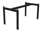 1800*850mm Ceramic Finished Dining Table With Fixed Type Black Oval Metal Leg