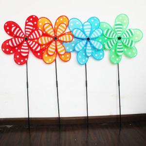 Quality Spring seasonal windmill yard stake flowers double layer wholesale