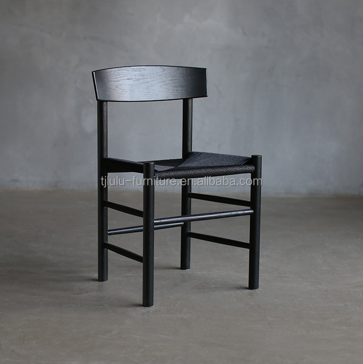 Solid Wood Low Round Back Dining Chair Rattan Chair with Modern and Traditional Design Concept