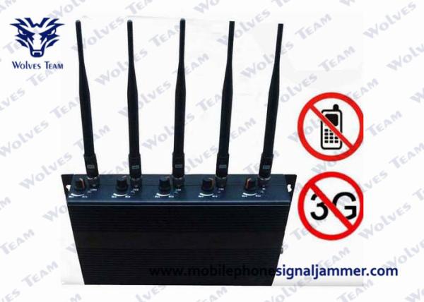 Black Cover Mobile Phone Blocker Jammer , Cell Phone Scrambler 3000g Light