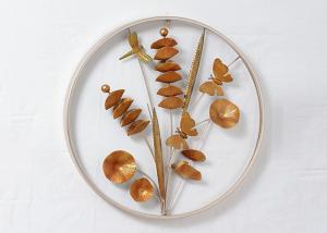 Quality Decorative Tree Flower Oval Rose Gold Metal Wall Decor wholesale