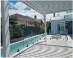 Residential Swimming Pool Frameless Glass Fences with Drill Holes and Edge Works