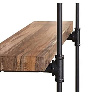 42" tall 12"deep Industrial Wall Mount iron Pipe Shelf Shelves Shelving Bracket