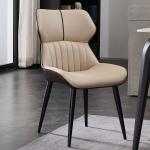 Steel Chair, dining chair with pVC leather upholstered