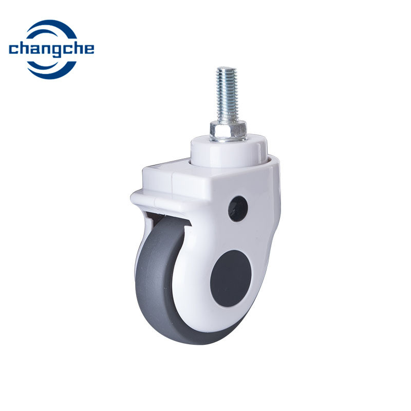 TPR 5 Inch Hospital Bed Caster Wheels 125kg Anti-Winding Locking Castor Wheel
