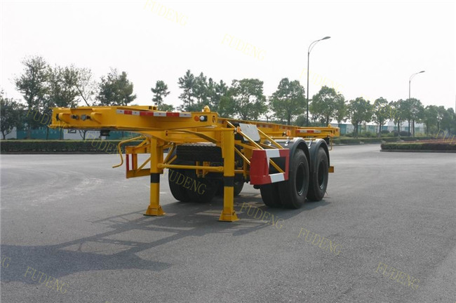 Container chassis trailer , skeleton semi trailer 2 axles 20ft and 40ft with warranty and parts