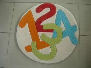 Quality Numbers Round Handtufted Acrylic Kid Carpet and Rug wholesale
