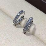 full diamonds earring 18kt gold with white gold or yellow gold or pink gold