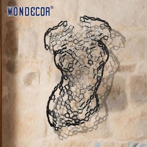Quality Square Splicing Abstract Stainless Steel Sculpture Female Torso Wall Decoration wholesale