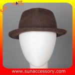 T9641161 Sun Accessory customized fashion winner 100% wool felt fedora hats,