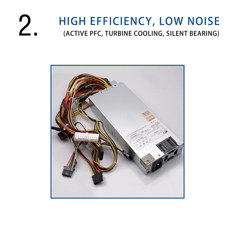 100-240V AC Input DC Output Switch PSU With Active PFC 1U 600W Power Supply For Servers