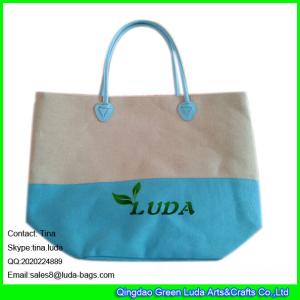 Quality LUDA striped shopping bag custom design shopping bag resuable paper straw bag wholesale