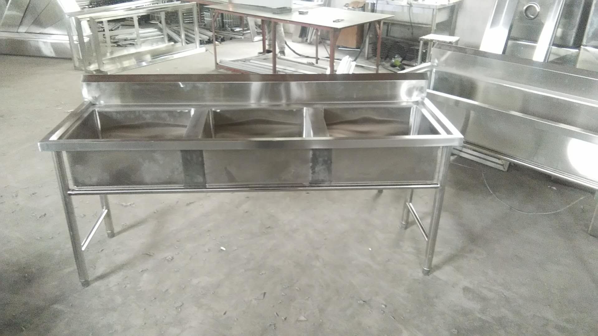stainless steel deep sink can be assembled single bowl size:1200mmx700mmx800mm