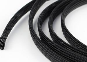 Quality Wear Resistant Expandable Braided Sleeving Black For Cable Extra Protection wholesale