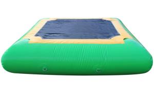 Quality PVC Tarpaulin 0.9mm Giant Green Inflatable Water Park / Bounce Jumping Bed for Kid wholesale