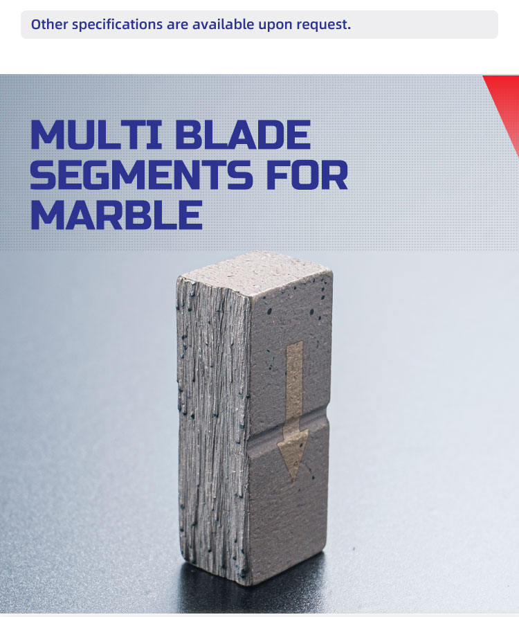 17 Years Experience 7.2mm Multi Blade Granite Diamond Segment for Stone Block Cutting