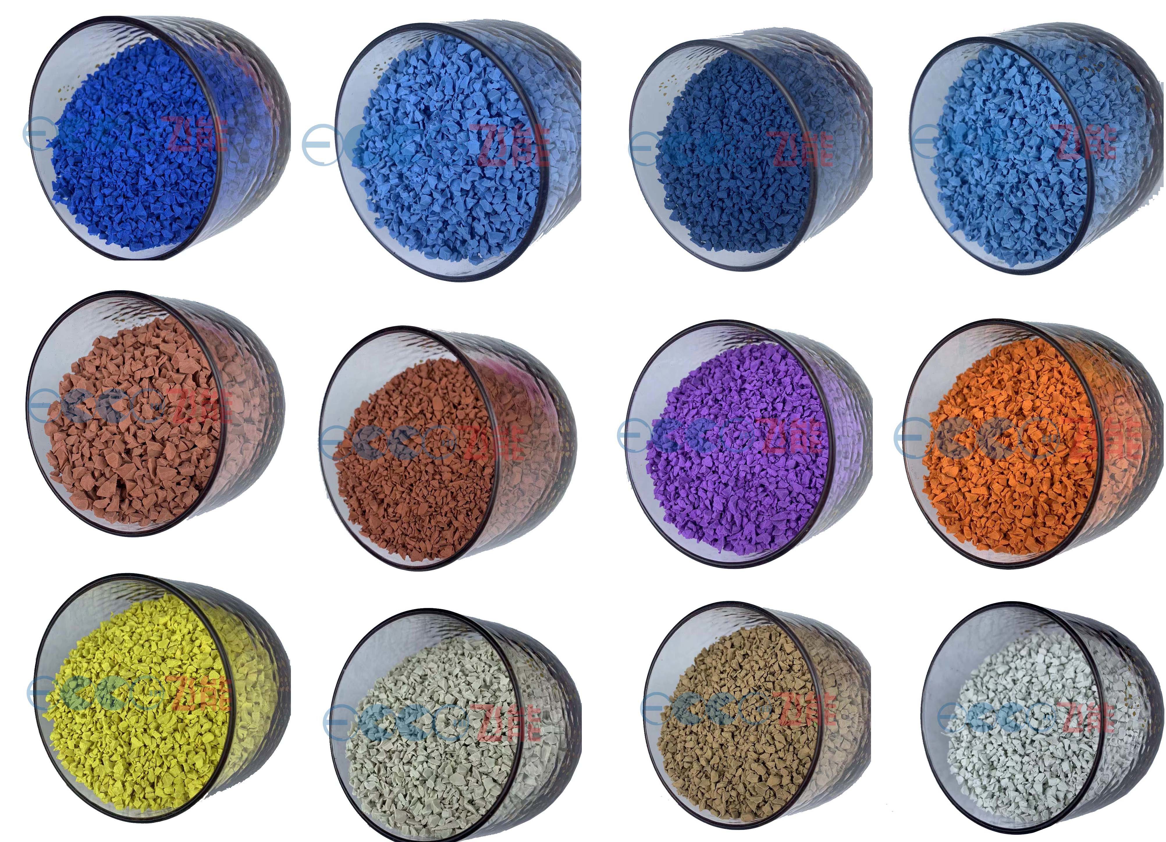 Kids Polyurethane Binder Rubber Granules EPDM Rubber Flooring IAAF Certificate