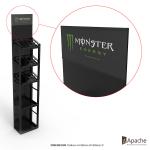Free Standing Sparkling Wine Display Shelf Metal Tube Display Stand with