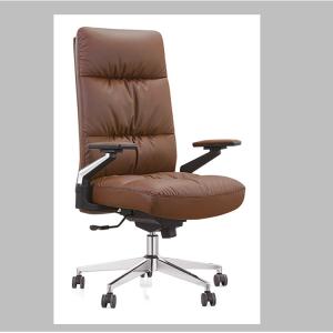 Quality high-back executive office chair PU leather chair with wheel wholesale