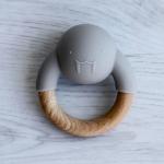 Organic FSC Certified Beech Wooden Silicone Teether Walrus Shape