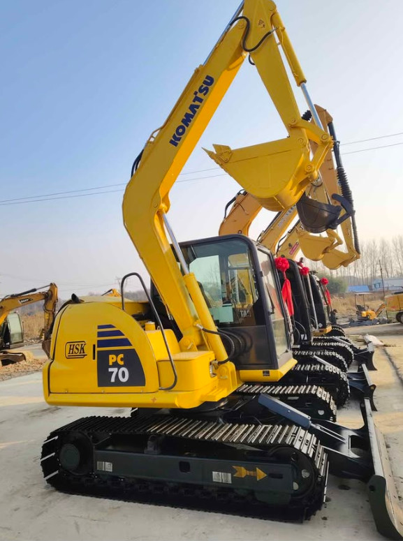 7 Ton Used Komatsu PC70 Excavator 48.5kw Power Second Hand Digger