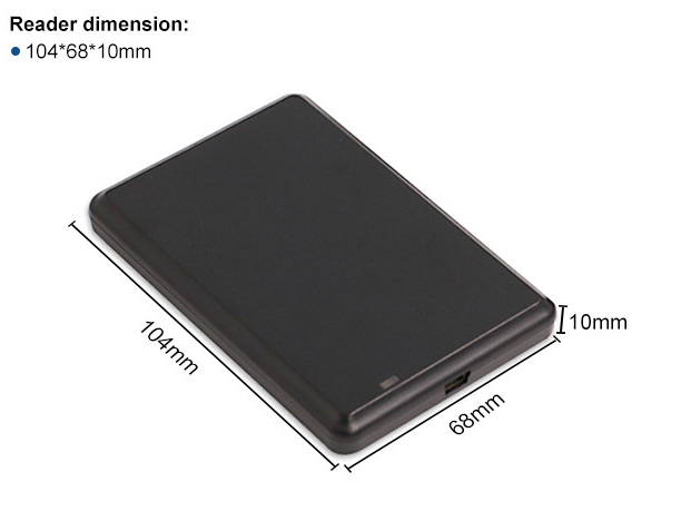 13.56 MHz Contactless RFID Card Reader Black Color For 203 Chip Tag