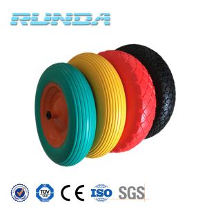 Quality 6 inch to 16 inch diameter any color solid pu industrial wheels wholesale