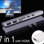 Dual USB C Hub Macbook Pro 2017/2016 13" 15" Accessories Thunderbolt 3 Hub