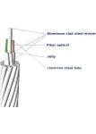 Opgw Stranded Fiber Optic Cable , Aluminum Clad Steel 96 Core 300m Fiber Optic