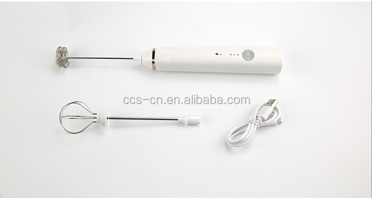 304 stainless steel usb rechargeable coffee milk frother stirrer coffee foam mixer milk foam mixer
