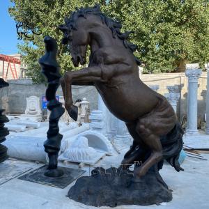 Quality BLVE Jumping Bronze Horse Statue Metal Life Size Animal Sculpture Garden Large Outdoor Art Decor wholesale