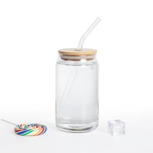 Quality Sublimation Blank Bamboo Drinking Water Glasses Tumbler Bottle 16oz wholesale
