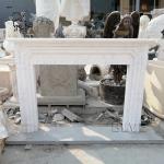 Marble Fireplace Surround White Stone Luxury Freestanding Fireplace Mante French